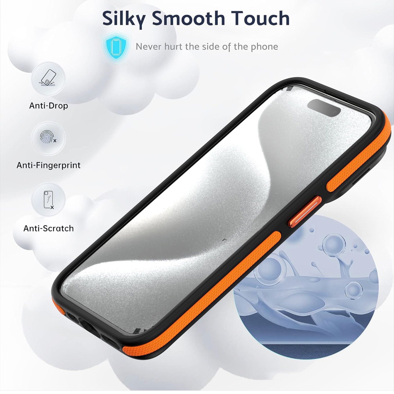 For iPhone 14 Plus Dual-Color Shockproof TPU Phone Case(Orange) - Image 3