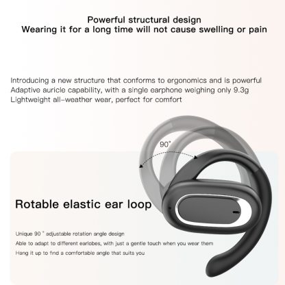 T35 OWS Adjustable Ear-Hook Call Noise Reduction Wireless Bluetooth 5.3 Earphones(Skin-color) - Image 4