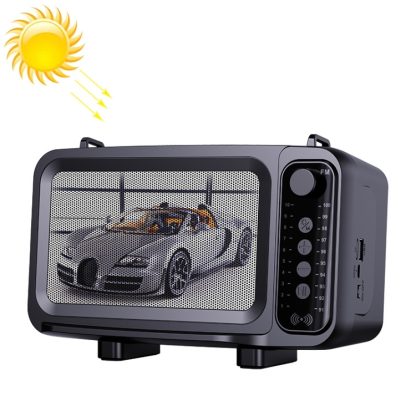 DV-666 Desktop Portable Solar Bluetooth Speaker Card FM Radio With Flashlight(Sports Car)