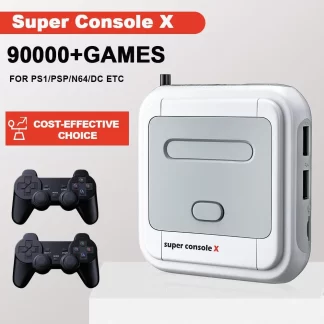 Game Box Super Console X Retro Video Game Console Support 90000 Games 50 Emulators for PS1/PSP/MAME/DC with Controllers