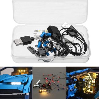 Bricolage LED Kit d'eclairage uniquement pour LEGO 42083 Bugatti Chiron technique ensemble Kit de voiture bricolage blocs lumineux pieces de voiture Rc