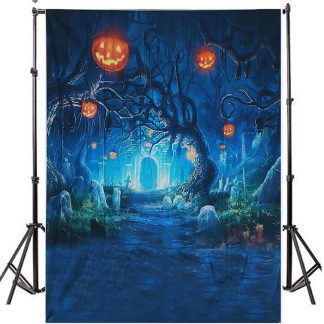 5x7FT Halloween Decor citrouille lumiere mur photographie Studio toile de fond Fond