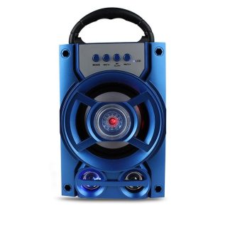 Haut-parleur portable sans fil Bluetooth Colorful Haut-parleur exterieur pour partie basse stereo et lumiere double - Rouge