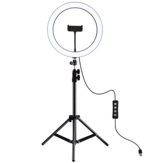 PULUZ PKT3056B 11,8 pouces 30cm 3 modes gradable LED anneau lumineux pour Youtube Vlogging diffusion video en direct avec 110cm trepied