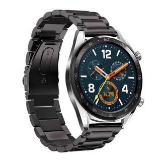 Bakeey Montre en acier inoxydable solide e trois perles de 22 mm Bande pour montre intelligente Huawei GT - Argente