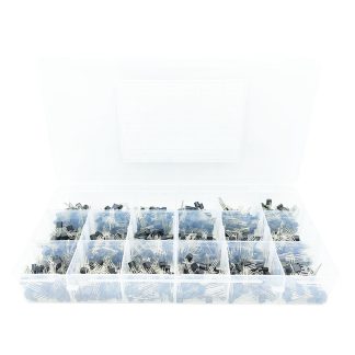 900pcs triode en ligne A1015-2N5551 18 valeurs 50pcs chaque valeur avec boete en plastique
