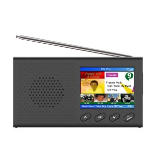 2.4 "Portable DAB / DAB + Radio numerique recepteur FM Haut-parleur Bluetooth 5.0 Reveil
