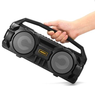 KM-S1 Haut-parleur portable Bluetooth 5.0 Bass 10 W stereo Colorful LED Haut-parleur leger avec microphone
