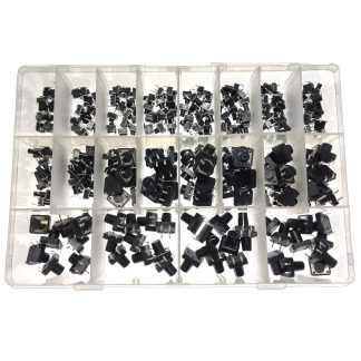 250 pieces/20 types de commutateur e cle micro e 4 broches commutateur e bouton de commutation tactile 6*6mm 12*12mm