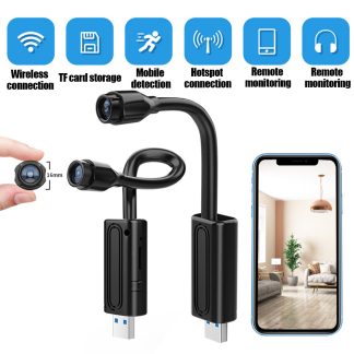W11 Mini camera USB AP 1080P HD Camera WiFi USB sans fil de securite e domicile e 120 e avec detection de mouvement La surveillance e distance fonctionne avec l'application IWF Cam