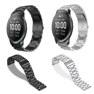 Bakeey 22mm Montre Universelle Bande Bracelet de Montre en Acier Inoxydable pour Haylou Solaire / Huawei Montre GT / Couleur de Montre Xiaomi / BW-HL3 BW-AT1 / Amazfit GTR 47MM Non-original - Noir