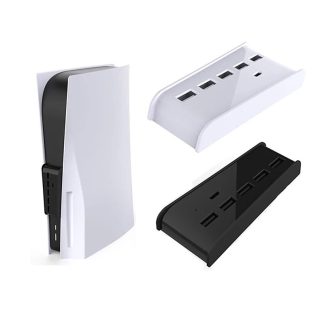 5 Ports HUB Converter Transmission Extender Splitter pour PS5 Game Console USB High Speed Transmitter pour PS5 DE PS5 UHD Game Console Adapter Splitter - Noir