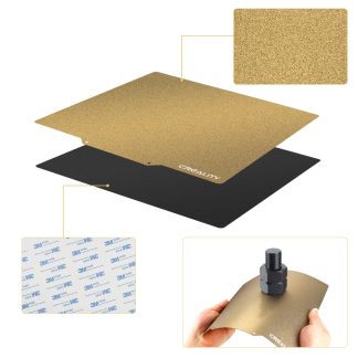 Pete magnetique amelioree 235*235mm cete B + Kit de plaque d'acier e revetement en poudre PEI pour piece d'imprimante 3D Ender-3/Ender-3 V2