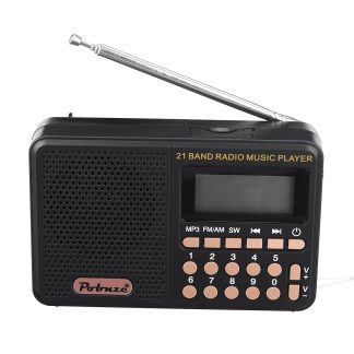 Mini radio portable 70 MHz-108 MHz FM / AM / SW Radio Rechargeable MP3 lecteur de musique haut-parleur prise en charge de la carte TF U lecture de disque - Rouge