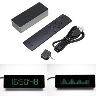 Voiture maison commande vocale contrele de ligne VFD ecran fluorescent indicateur de niveau de spectre de musique horloge numerique cadre en aluminium