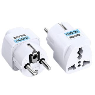 LIUMY 10A Prise de convertisseur de prise de voyage Portable 250 V US Prise UK AU vers UE 2 broches