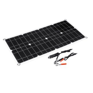 Panneau solaire monocristallin de 30W 18v 660 * 280 * 2.5mm avec la pince crocodile
