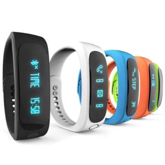 E02 Bluetooth SmartBand Smart Wristband Bracelet de sport de remise en forme - Orange