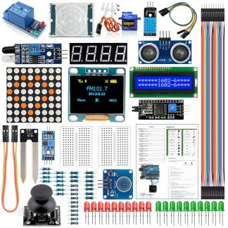 Kit de capteur de module AOQDQDQDe pour Arduino avec 0,96 "OLED 1602 LCD Servomoteur de relais d'affichage DHT11 pour les projets de demarrage