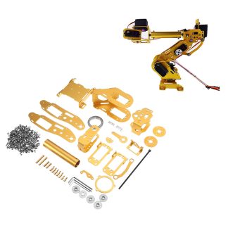 7DOF Griffe de bras de robot mecanique dore pour kit de bricolage Supprot MG996 Servo