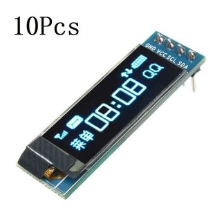 10 pieces Geekcreite 0.91 pouces 128x32 IIC I2C bleu OLED LCD Module d'affichage bricolage SSD1306 pilote IC DC 3.3V 5V