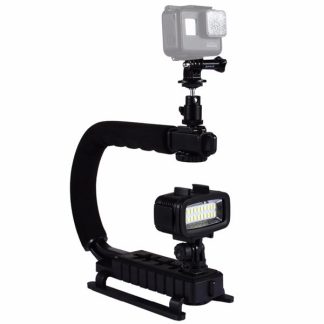 PULUZ PU3006 U-Grip en forme de C poignee de camera stabilisateur de camera Steadycam support telephone pince pour DSLR