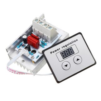 AC 220V 10000W 80A Contrele numerique SCR Regulateur de tension electronique Regulateur de vitesse Thermostat de gradateur