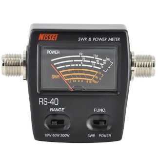 Nissei rs-40 power swr metre plage mesurable 200w pour radio bidirectionnelle avec connecteur adaptateur