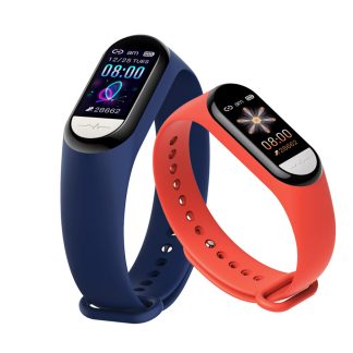 [Moniteur ECG] Bakeey X3 Moniteur d'oxygene de la pression arterielle de la frequence cardiaque Modes multisports Affichage intelligent de 0,96 pouce - Bleu