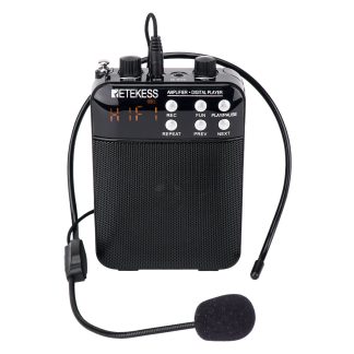 Retekess TR619 megaphone Portable 3W enregistrement FM amplificateur vocal enseignant Microphone haut-parleur avec lecteur Mp3 enregistreur Radio FM
