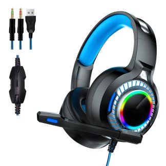 Casque de jeu LED Casque Light 7.1 USB avec micro anti-bruit pour ordinateur portable X70X PS4