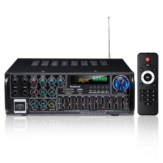 2000W bluetooth 5.0 amplificateur de puissance stereo ampli audio numerique USB SD utilisation de voiture e domicile - Noir