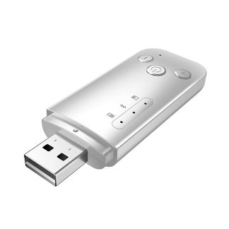 Bluetooth 5.0 Adaptateur de dongle sans fil Recepteur emetteur USB AUX FM Sortie Support Navigation pour ordinateur PC Ordinateur portable