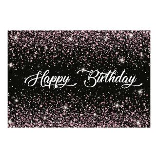Joyeux anniversaire photographie toile de fond brillant points d'or fete Photo fond tissu decoration accessoires - Blanc 1,5 x 2,2 m