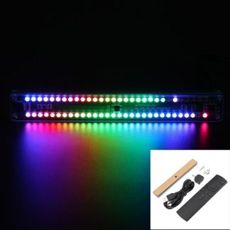 Indicateur de niveau double 30 Colorful Indicateur de spectre audio de la musique Amplificateur stereo VU-metre Vitesse de la lumiere reglable avec AGC