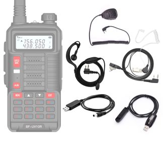 Accessoires de talkie-walkie ecrire des ecouteurs de ligne de frequence Chargeur de voiture USB Microphone e main Accessoires de radio bidirectionnelle pour Baofeng UV10R UV5R UV82 - c