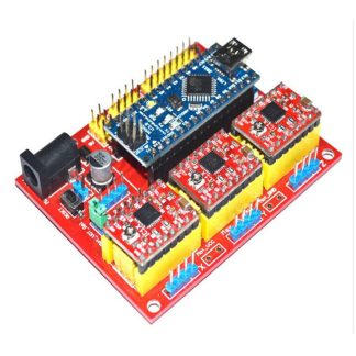 Carte d'extension de bouclier CNC V4 avec Nano et 3Pcs rouge A4988 pour imprimante 3D