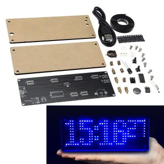 SMD LED Kit de production d'horloge numerique e matrice de points Kit d'horloge de bricolage electronique pieces de production electroniques - Bleu