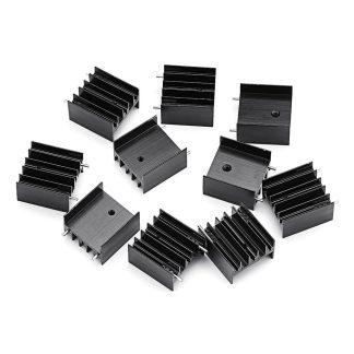 30Pcs TO-220 radiateur en aluminium triode radiateur en aluminium 25x23.5x15.8mm