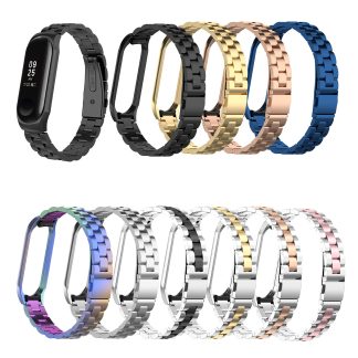 Bakeey Colorful Montre en acier inoxydable Bande Bracelet de montre de remplacement pour Xiaomi mi band 3/4 Non original - N e 3