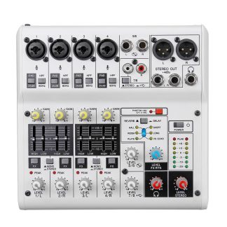 Console de mixage pour mixeur audio 48/8 canaux USB2.0 48V pour famille KTV Speach Meeting - 6