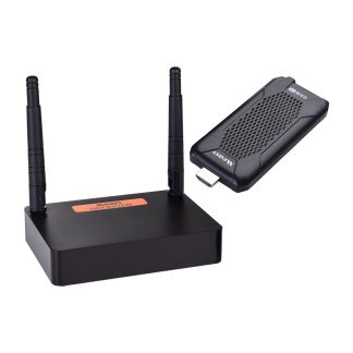 Measy FHD656 Mini 100M Convertisseur HD Sans Fil Recepteur emetteur HDMI pour Streaming Audio Numerique HD 1080p Video - Prise UE