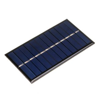 10pcs 6V 1W 60 * 110mm mini panneau epoxy de panneau solaire polycristallin pour l'apprentissage de bricolage