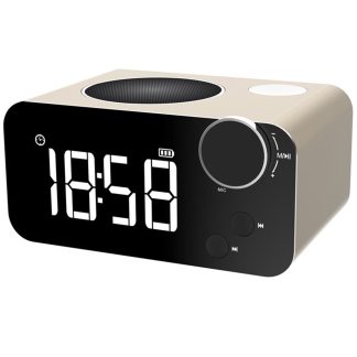 2000mAh bluetooth FM Radio sans fil HIFI Qualite sonore HD Microphone Haut-parleur etanche Haut-parleur - argent