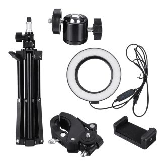 Anneau de 6 pouces LED Lampe photographique Live Light avec support - .une
