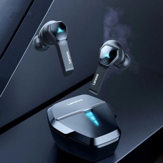 Lenovo HQ08 TWS Bluetooth 5.0 ecouteurs Gaming ecouteurs Basse Latence Double Mode AAC Dolby Sound Graphene Smart Touch Sports Casque avec Micro - Noir