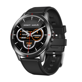 Bakeey Q29 360 * 360 Pixels Affichage AMOLED Frequence cardiaque Moniteur d'oxygene dans le sang Entraenement respiratoire Multi-cadrans 5ATM etanche 35 jours de veille BT5.0 Montre intelligente - Noir
