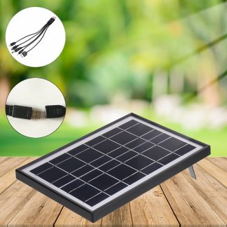 Chargeur de telephone de camping exterieur de banque d'alimentation portable de panneau solaire avec ceble USB 5-en-1