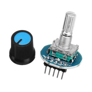5 pcs Rotatif Potentiometre Bouchon Bouton Contrele Numerique Recepteur Decodeur Module Rotatif Encodeur Module Geekcreit pour Arduino - produits qui fonctionnent avec les cartes officielles Arduino