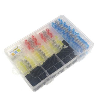 300/350/400/500/600/800 pieces Kit de connecteurs de fil e souder connecteurs bout e bout thermoretractables bornes de fil electrique etanches et isolees - 400 pieces